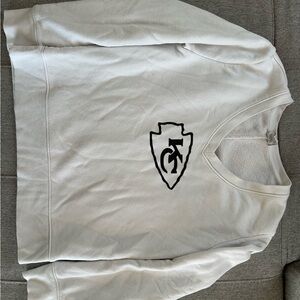 a new day White Crew Neck Sweater with Black Kansas City Chiefs Logo